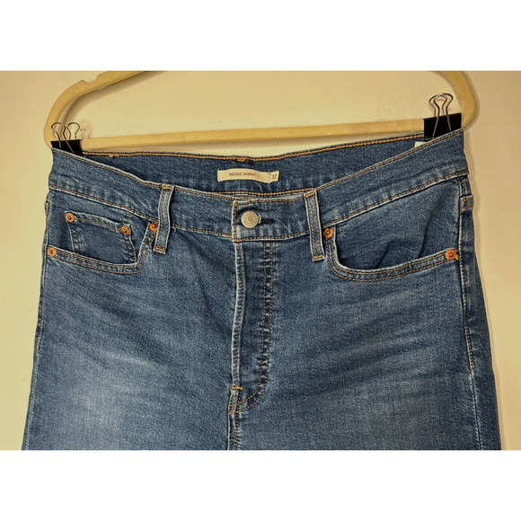 Levi's Medium Blue Wash Wedgie Skinny High Rise Button Fly Jean Size 32 - Picture 5 of 15